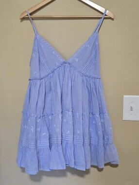 Windsor Blue Tiered Mini Dress